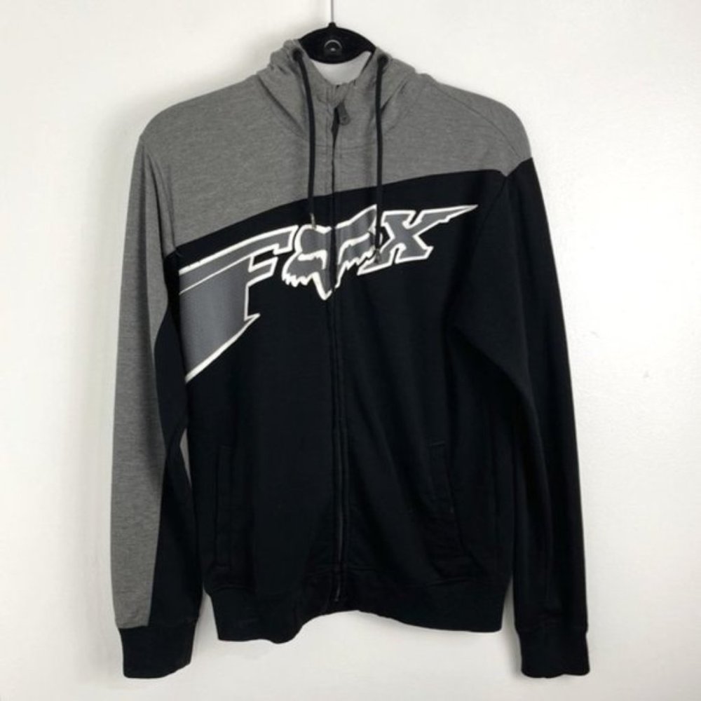 Fox Black & Grey Zip-Up Hoodie